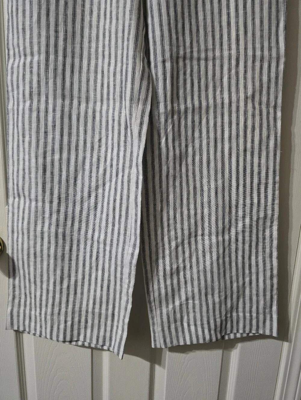 Reformation | Carter Linen Mid Rise Wide Leg Striped Trouser Pants, Sz 8, EUC! - Picture 4 of 15